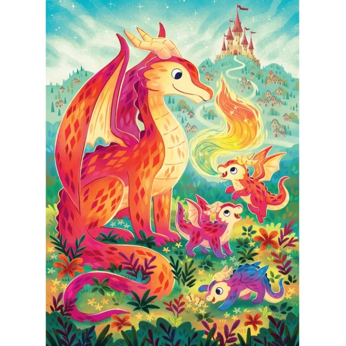 Clementoni Cartes|Illustrations|A Dragon Family - 60 pièces