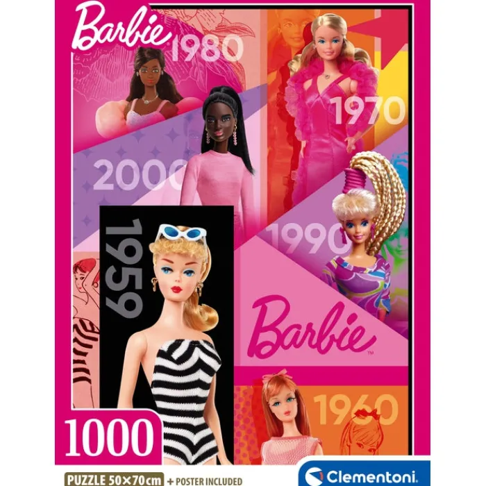 Clementoni Football|Autres Personnages|Barbie 65 Yrs - 1000 pièces