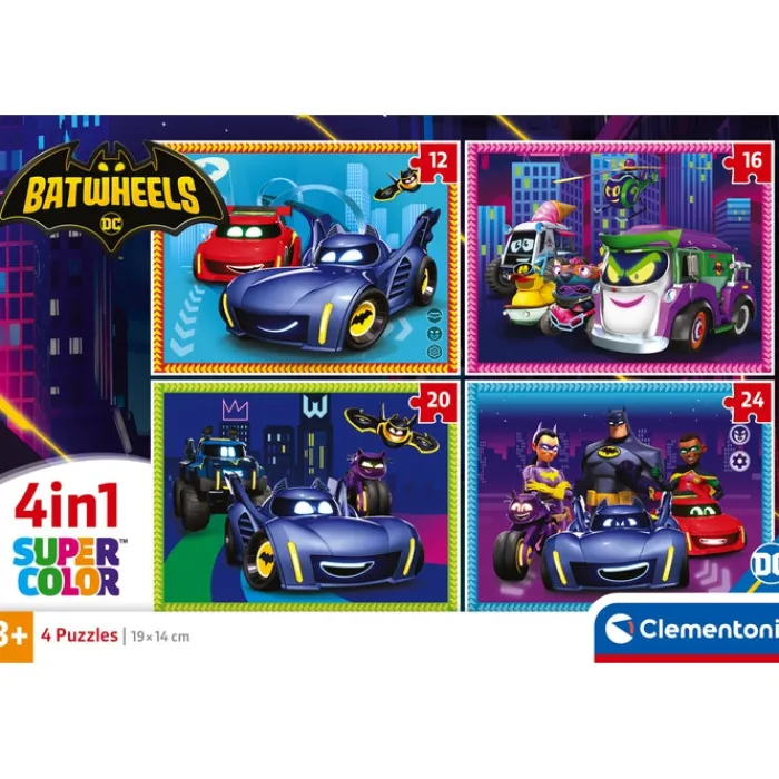 Clementoni Cartes|Autres Personnages|Batwheels - 1x12 + 1x16 + 1x20 + 1x24 pièces