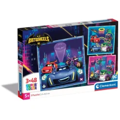 Clementoni Cartes|Autres Personnages|Batwheels - 3x48 pièces