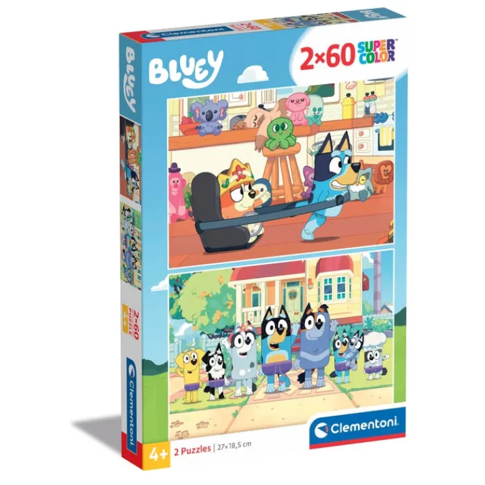 Clementoni Cartes|Autres Personnages|Bluey - 60 pièces