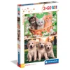 Clementoni Cartes|Animaux|Brothers In Fur - 60 pièces