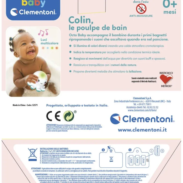 Clementoni Centres D'Activités|Colin, le poulpe de bain
