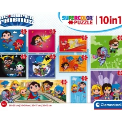 Clementoni Cartes|Dc Comics - 1x60 + 2x48 + 4x30 + 3x18 pièces