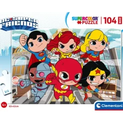 Clementoni Cartes|Dc Comics Super Friends - 104 pièces