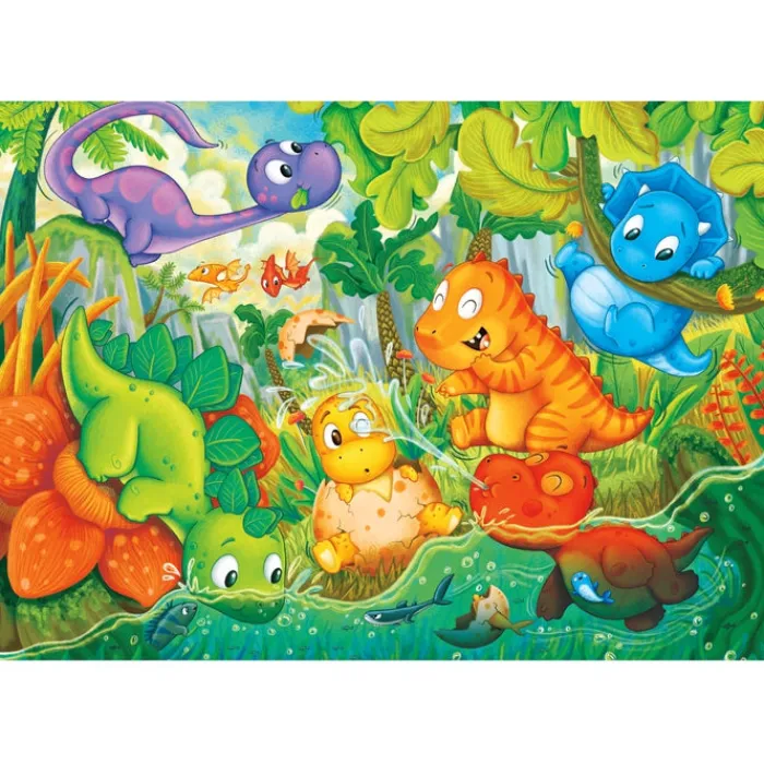 Clementoni Cartes|Illustrations|Dinos Happy Oasis - 24 pièces