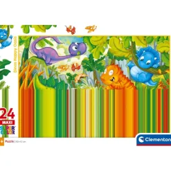 Clementoni Cartes|Illustrations|Dinos Happy Oasis - 24 pièces