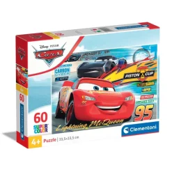 Clementoni Cartes|Personnages Disney|Disney Cars - 60 pièces