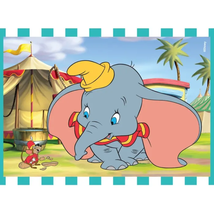 Clementoni Personnages Disney|Cartes|Disney Classics - 1x12 + 1x16 + 1x20 + 1x24 pièces