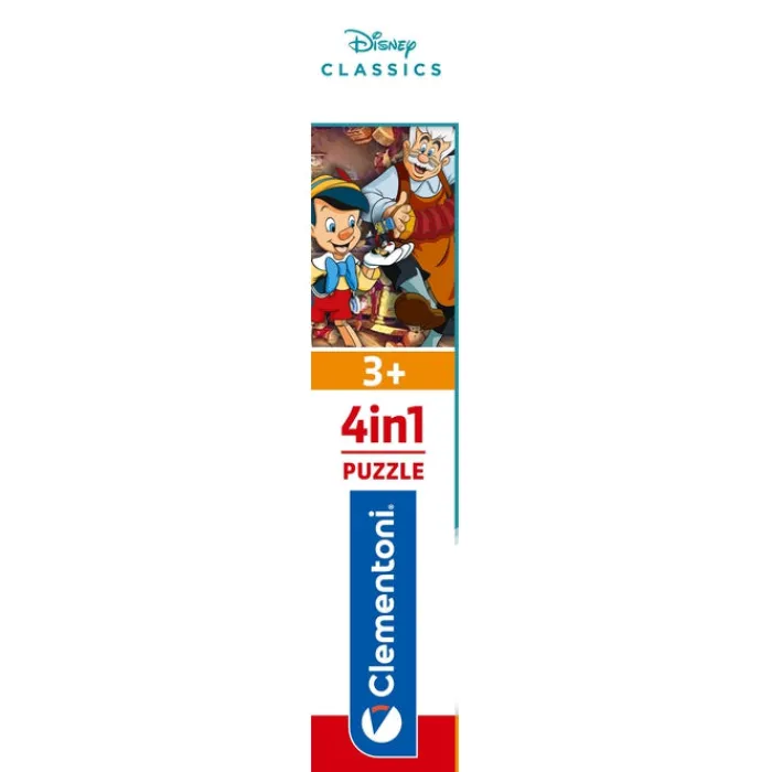 Clementoni Personnages Disney|Cartes|Disney Classics - 1x12 + 1x16 + 1x20 + 1x24 pièces