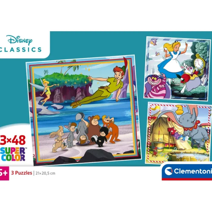 Clementoni Football|Personnages Disney|Disney Classics - 3x48 pièces