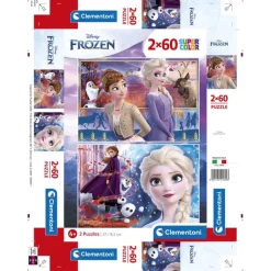 Clementoni Cartes|Personnages Disney|Disney Frozen 2 - 60 pièces