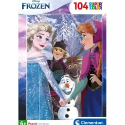 Clementoni Cartes|Personnages Disney|Disney Frozen - 104 pièces