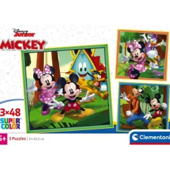 Clementoni Personnages Disney|Cartes|Disney Mickey and Friends - 3x48 pièces