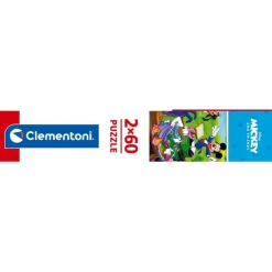 Clementoni Cartes|Personnages Disney|Disney Mickey and Friends - 2x60 pièces