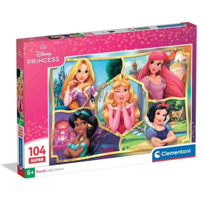 Clementoni Cartes|Princesses Disney|Disney Princess - 104 pièces