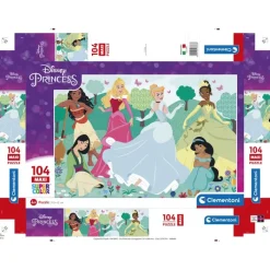 Clementoni Cartes|Princesses Disney|Disney Princess - 104 pièces