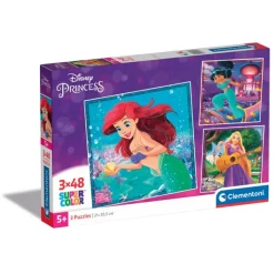 Clementoni Football|Personnages Disney|Disney Princess - 3x48 pièces