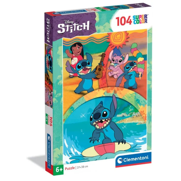 Clementoni Cartes|Personnages Disney|Disney Stitch - 104 pièces