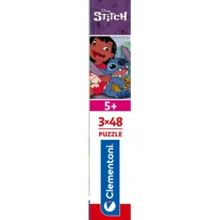 Clementoni Cartes|Personnages Disney|Disney Stitch - 3x48 pièces