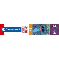 Clementoni Cartes|Personnages Disney|Disney Stitch - 2x20 pièces