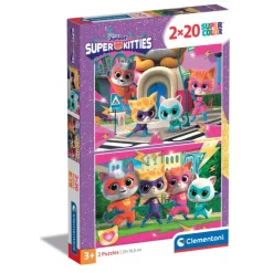 Clementoni Cartes|Personnages Disney|Disney Super Kitties - 2x20 pièces