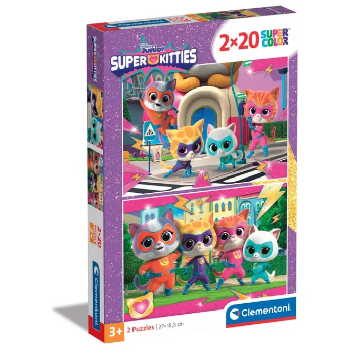 Clementoni Cartes|Personnages Disney|Disney Super Kitties - 2x20 pièces