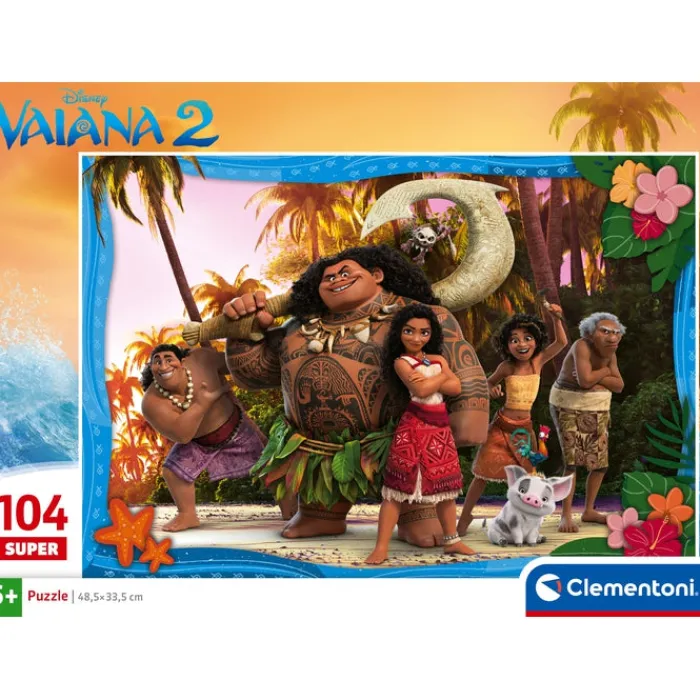 Clementoni Cartes|Princesses Disney|Disney Vaiana 2 - 104 pièces