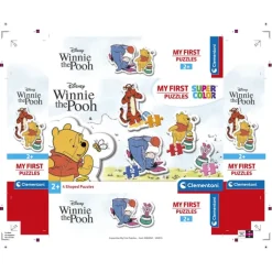 Clementoni Cartes|Personnages Disney|Disney Winnie The Pooh - 1x3 + 1x6 + 1x9 + 1x12 pièces