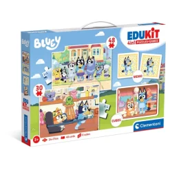 Clementoni Mémo|Edukit 4 en 1 - Bluey