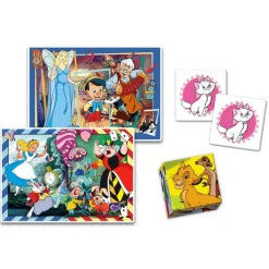 Clementoni Mémo|Edukit 4 en 1 - Disney Classic
