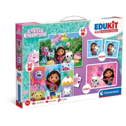 Clementoni Mémo|Edukit 4 en 1 - Gabby et la maison magique