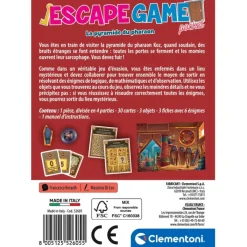 Clementoni Jeux Modernes|Escape Game - La pyramide du pharaon
