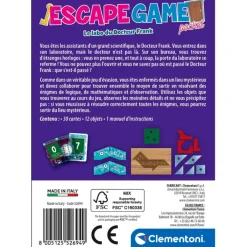 Clementoni Escape Game|Escape Game - Le labo du Docteur Frank