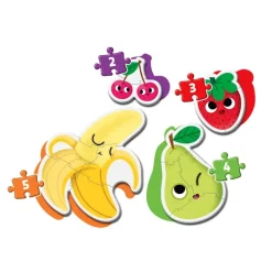 Clementoni Cartes|Illustrations|Fruits - 1x3 + 1x6 + 1x9 + 1x12 pièces