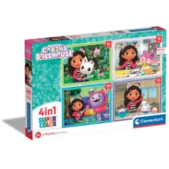 Clementoni Autres Personnages|Cartes|Gabby's Dollhouse - 1x12 + 1x16 + 1x20 + 1x24 pièces