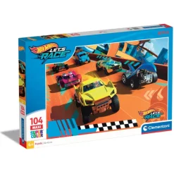 Clementoni Cartes|Autres Personnages|Hotwheels - 104 pièces