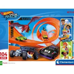 Clementoni Cartes|Autres Personnages|Hotwheels - 104 pièces