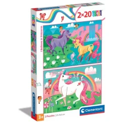 Clementoni Cartes|Illustrations|I Believe in Unicorns - 2x20 pièces