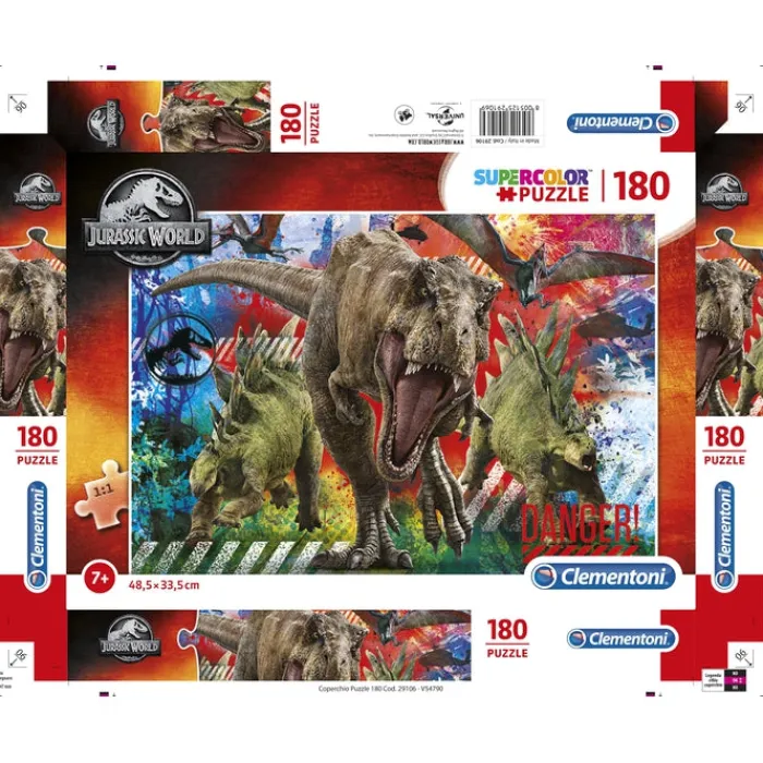 Clementoni Cartes|Autres Personnages|Jurassic World - 180 pièces