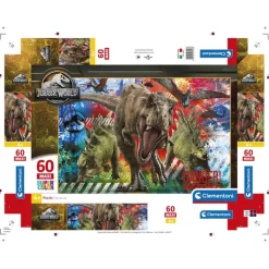 Clementoni Cartes|Autres Personnages|Jurassic World - 60 pièces