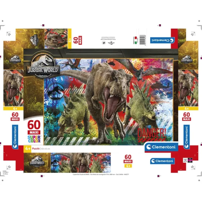 Clementoni Cartes|Autres Personnages|Jurassic World - 60 pièces