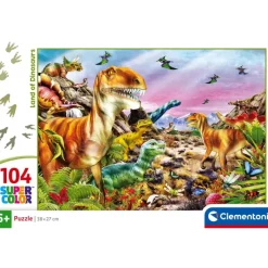 Clementoni Cartes|Animaux|Land Of Dinosaurs - 104 pièces