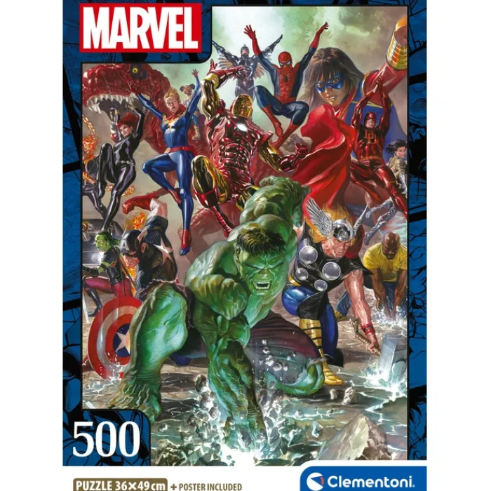 Clementoni Football|Vintage|Marvel - 500 pièces