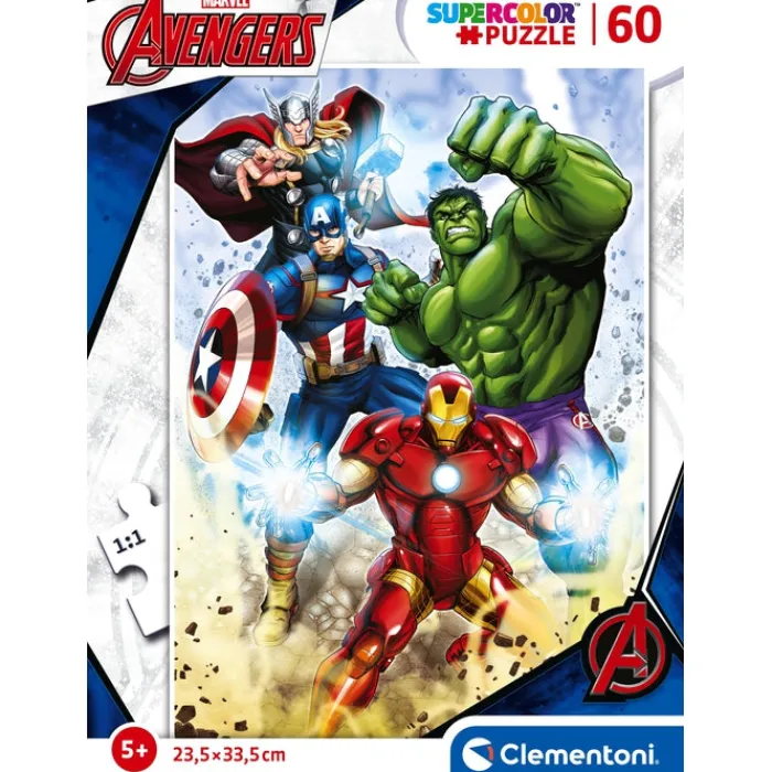 Clementoni Cartes|Marvel Avengers - 60 pièces