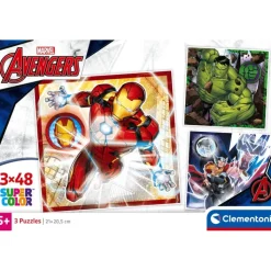Clementoni Cartes|Marvel Avengers - 3x48 pièces