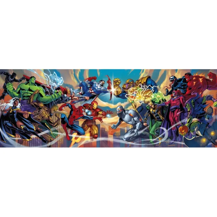 Clementoni Football|Vintage|Marvel Heroes Vs Villa - 1000 pièces