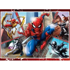 Clementoni Cartes|Marvel Spiderman - 1x12 + 1x16 + 1x20 + 1x24 pièces