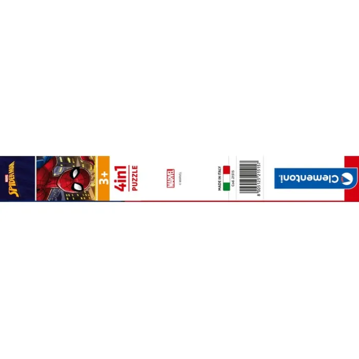 Clementoni Cartes|Marvel Spiderman - 1x12 + 1x16 + 1x20 + 1x24 pièces