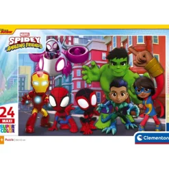 Clementoni Cartes|Vintage|Marvel Spidey & His Amazing Friends - 24 pièces